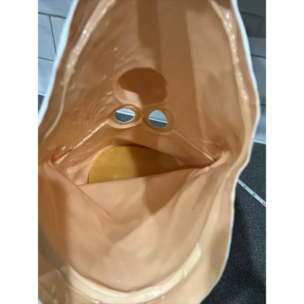 1990s Vntg Dilbert Comic Strip Halloween, Full Rubber Mask Tie, L 14” Preowned